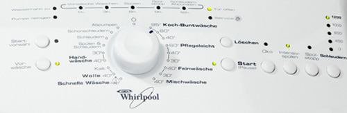 Whirlpool Awe 5125 Bedienfeld